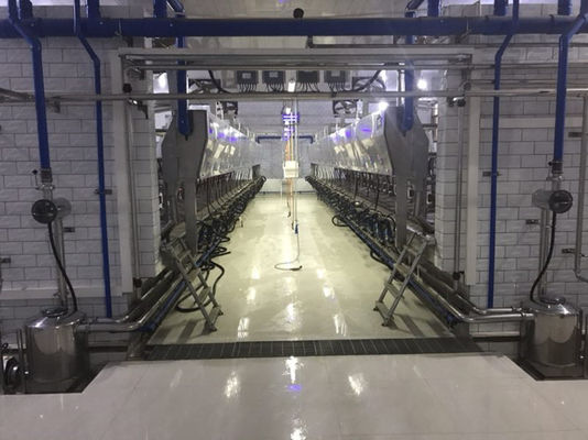 Betriebsziegen-Kuh-Fischgrätenmuster-Melkwohnzimmer-elektronische Meter-Ausrüstung